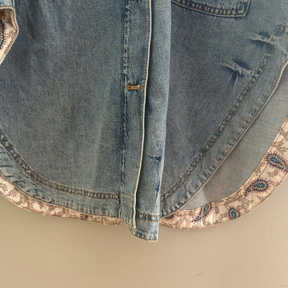 Anthropologie Pilcro Long Denim Coat Jacket -- Oversized - Picture 5 of 7